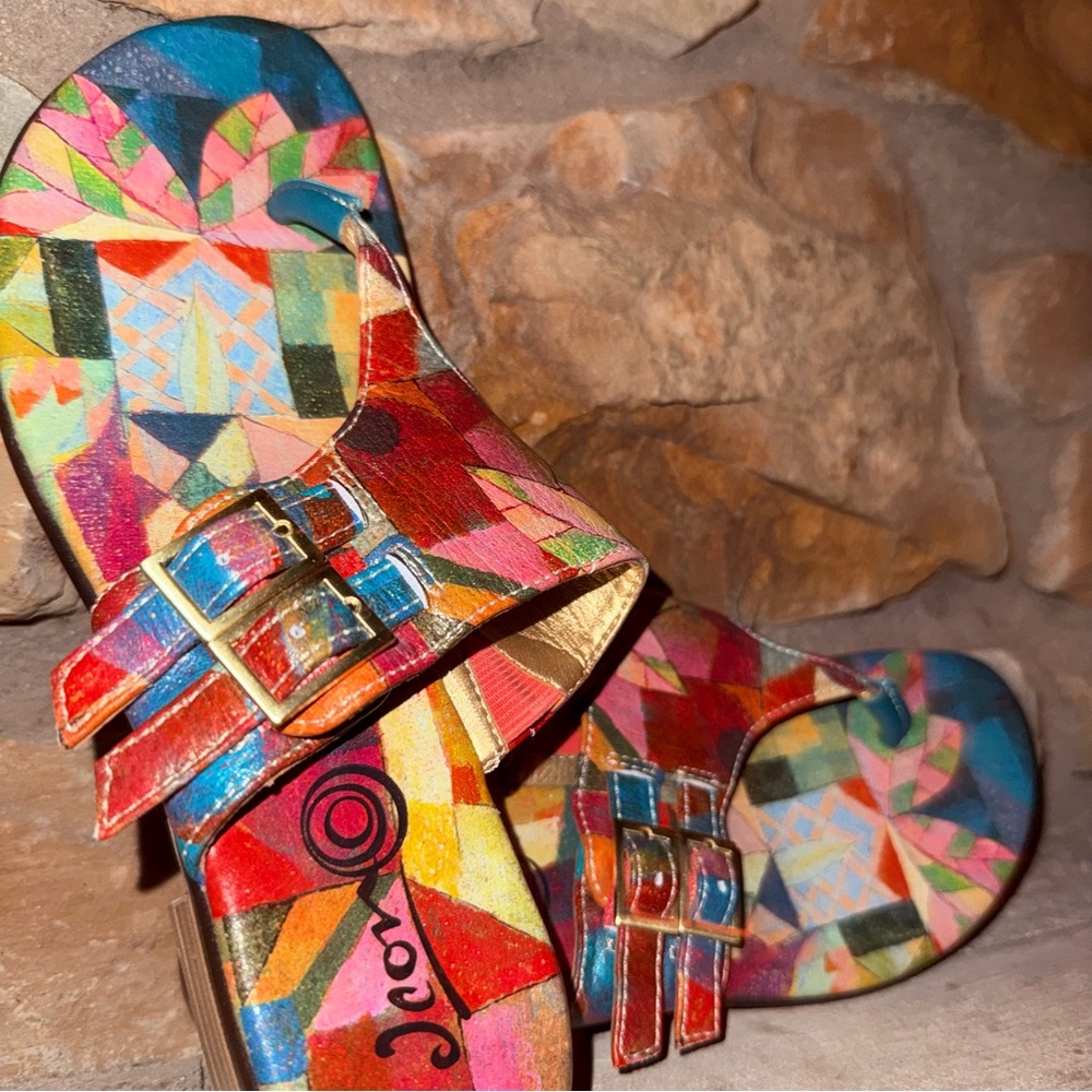 ICON Vibrant Multicolor Art Sandals
